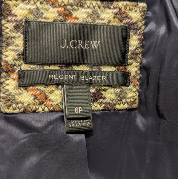 J.crew Regent Blazer with Moon London Fabric Houndstooth Tweed 100% Wool Blazer - Picture 4 of 9